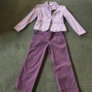 Matching Loft crop pants with blazer